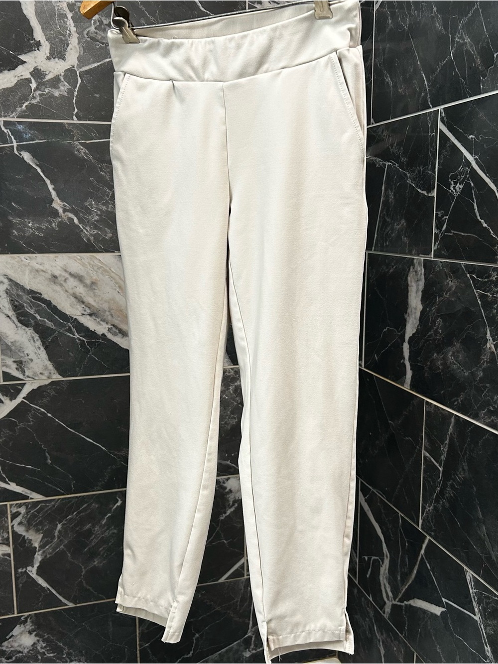 Women’s Cream Stretch Casual Pants